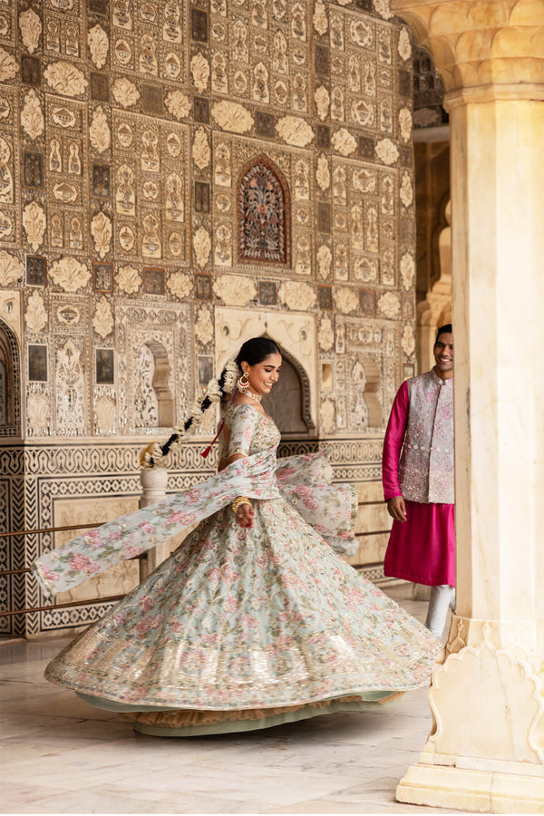 Glistening Garden Lehenga