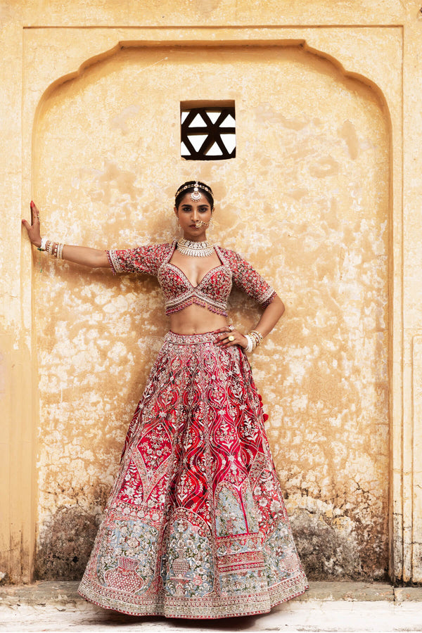 Scarlet Enchantment Lehenga