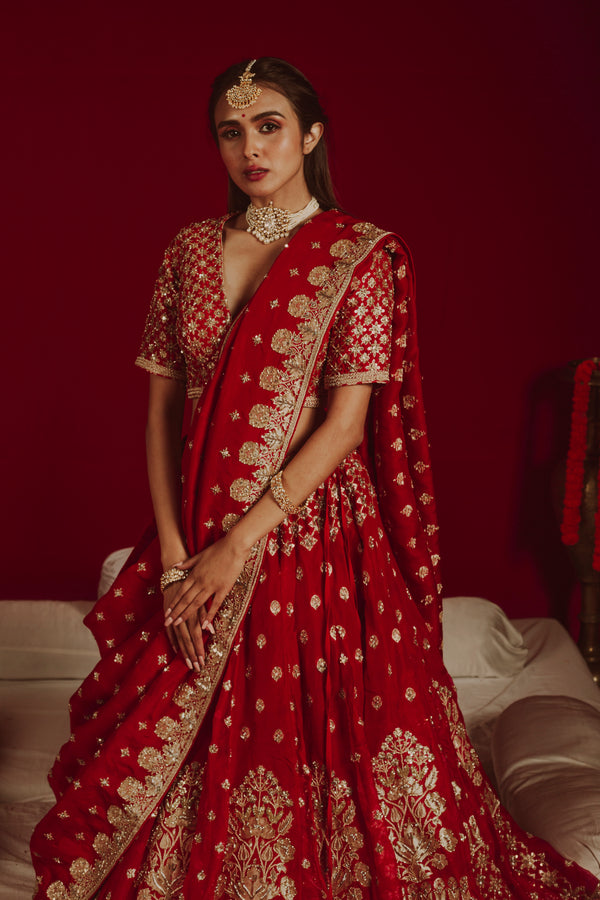 Crimson Opulence Lehenga