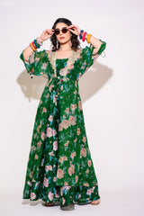 Green Jumpsuit With Kaftan