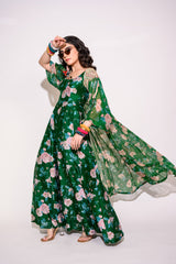 Green Jumpsuit With Kaftan